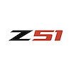 78647 Z51 Rear Bumper Decal, 2014-2019 Chevy Corvette, Single Gloss Black Z Red Faux Leather 51 - image 1
