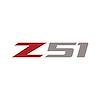 78652 Z51 Rear Bumper Decal, 2014-2019 Chevy Corvette, Single Gloss Red Z Gloss Silver 51 - image 1
