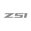 78657 Z51 Rear Bumper Decal, 2014-2019 Chevy Corvette, Single Gloss Silver Z Gloss Silver 51 - image 1