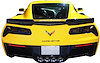 78676 Clear Center Wicker Bill Decal, 2015-2019 Chevy Corvette, Gloss Red Custom Lettering - image 1