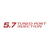 78704 Tuned Port Injection Decal, 1985-1991 Chevy Corvette, Matte Red - image 1