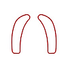 78804 Dash Cluster Switch Trim Overlay Decal, 2005-2013 Chevy Corvette, Pair Gloss Red - image 1
