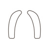 78806 Dash Cluster Switch Trim Overlay Decal, 2005-2013 Chevy Corvette, Pair Gloss Silver - image 1