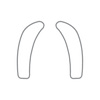 78807 Dash Cluster Switch Trim Overlay Decal, 2005-2013 Chevy Corvette, Pair Gloss Gray - image 1