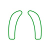 78809 Dash Cluster Switch Trim Overlay Decal, 2005-2013 Chevy Corvette, Pair Gloss Lime Green - image 1