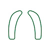 78810 Dash Cluster Switch Trim Overlay Decal, 2005-2013 Chevy Corvette, Pair Gloss Green - image 1
