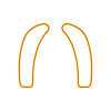78811 Dash Cluster Switch Trim Overlay Decal, 2005-2013 Chevy Corvette, Pair Gloss Orange - image 1