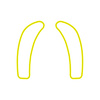 78812 Dash Cluster Switch Trim Overlay Decal, 2005-2013 Chevy Corvette, Pair Gloss Yellow - image 1