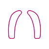 78813 Dash Cluster Switch Trim Overlay Decal, 2005-2013 Chevy Corvette, Pair Gloss Pink - image 1