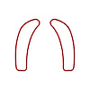78816 Dash Cluster Switch Trim Overlay Decal, 2005-2013 Chevy Corvette, Pair Matte Red - image 1