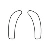 78817 Dash Cluster Switch Trim Overlay Decal, 2005-2013 Chevy Corvette, Pair Matte Gray - image 1