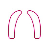 78819 Dash Cluster Switch Trim Overlay Decal, 2005-2013 Chevy Corvette, Pair Matte Pink - image 1