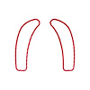 78823 Dash Cluster Switch Trim Overlay Decal, 2005-2013 Chevy Corvette, Pair Red Carbon Fiber - image 1