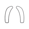 78824 Dash Cluster Switch Trim Overlay Decal, 2005-2013 Chevy Corvette, Pair Brushed Aluminum - image 1