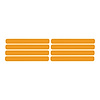 78849 Side Vent Louver Decals, 1991-1994 Chevy Corvette, 8 Pieces Gloss Orange - image 1