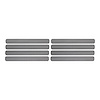 78857 Side Vent Louver Decals, 1991-1994 Chevy Corvette, 8 Pieces Silver Carbon Fiber - image 1