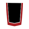78873 2-Tone Stinger Stripe, 2014-2019 Chevy Corvette, Gloss Red Gloss Black - image 1