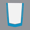 78879 2-Tone Stinger Stripe, 2014-2019 Chevy Corvette, Gloss Tension Blue Matte White W/ Supercharged Text - image 1