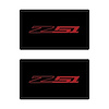 78891 Airbag Warning Cover, 2014-2019 Chevy Corvette, Pair Gloss Black Gloss Red Z51 - image 1