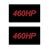 78893 Airbag Warning Cover, 2014-2019 Chevy Corvette, Pair Gloss Black Gloss Red 460HP - image 1