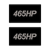78897 Airbag Warning Cover, 2014-2019 Chevy Corvette, Pair Gloss Black Gloss Silver 465HP - image 1