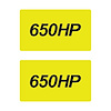 78904 Airbag Warning Cover, 2014-2019 Chevy Corvette, Pair Gloss Yellow Gloss Black 650HP - image 1