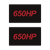 78908 Airbag Warning Cover, 2014-2019 Chevy Corvette, Pair Matte Black Gloss Red 650HP - image 1