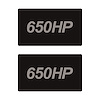 78912 Airbag Warning Cover, 2014-2019 Chevy Corvette, Pair Matte Black Gloss Silver 650HP - image 1