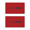 78929 Airbag Warning Cover, 2014-2019 Chevy Corvette, Pair Matte Red Carbon Flash Z51 - image 1