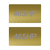 78933 Airbag Warning Cover, 2014-2019 Chevy Corvette, Pair Metallic Gold Gloss Silver 465HP - image 1