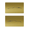 78934 Airbag Warning Cover, 2014-2019 Chevy Corvette, Pair Metallic Gold Black Carbon Fiber Coupe Outline Only - image 1