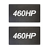 78940 Airbag Warning Cover, 2014-2019 Chevy Corvette, Pair Black Carbon Fiber Gloss White 460HP - image 1