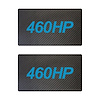 78946 Airbag Warning Cover, 2014-2019 Chevy Corvette, Pair Black Carbon Fiber Gloss Tension Blue 460HP - image 1