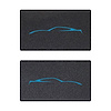 78954 Airbag Warning Cover, 2014-2019 Chevy Corvette, Pair Carbon Flash Gloss Blue Coupe Outline Only - image 1
