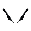 79069 A Pillar Overlay Decals, 2014-2019 Chevy Corvette, Gloss Black - image 1