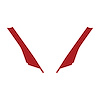 79070 A Pillar Overlay Decals, 2014-2019 Chevy Corvette, Gloss Red - image 1