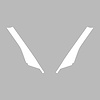 79071 A Pillar Overlay Decals, 2014-2019 Chevy Corvette, Gloss White - image 1