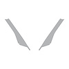 79072 A Pillar Overlay Decals, 2014-2019 Chevy Corvette, Gloss Gray - image 1
