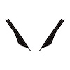 79073 A Pillar Overlay Decals, 2014-2019 Chevy Corvette, Matte Black - image 1