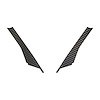 79074 A Pillar Overlay Decals, 2014-2019 Chevy Corvette, Black Carbon Fiber - image 1