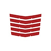 79077 Hood Vent Blade Overlay Decals, 2014-2019 Chevy Corvette, Gloss Red Stingray/G.S. - image 1
