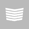 79079 Hood Vent Blade Overlay Decals, 2014-2019 Chevy Corvette, Gloss White Stingray/G.S. - image 1