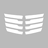 79080 Hood Vent Blade Overlay Decals, 2014-2019 Chevy Corvette, Gloss White Z06 - image 1