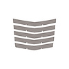 79081 Hood Vent Blade Overlay Decals, 2014-2019 Chevy Corvette, Gloss Silver Stingray/G.S. - image 1
