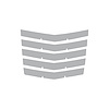 79083 Hood Vent Blade Overlay Decals, 2014-2019 Chevy Corvette, Gloss Gray Stingray/G.S. - image 1