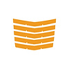 79088 Hood Vent Blade Overlay Decals, 2014-2019 Chevy Corvette, Gloss Orange Stingray/G.S. - image 1