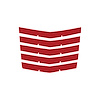 79095 Hood Vent Blade Overlay Decals, 2014-2019 Chevy Corvette, Matte Red Stingray/G.S. - image 1