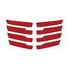 79096 Hood Vent Blade Overlay Decals, 2014-2019 Chevy Corvette, Matte Red Z06 - image 1