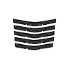 79097 Hood Vent Blade Overlay Decals, 2014-2019 Chevy Corvette, Matte Dark Gray Stingray/G.S. - image 1