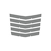 79098 Hood Vent Blade Overlay Decals, 2014-2019 Chevy Corvette, Matte Gray Stingray/G.S. - image 1